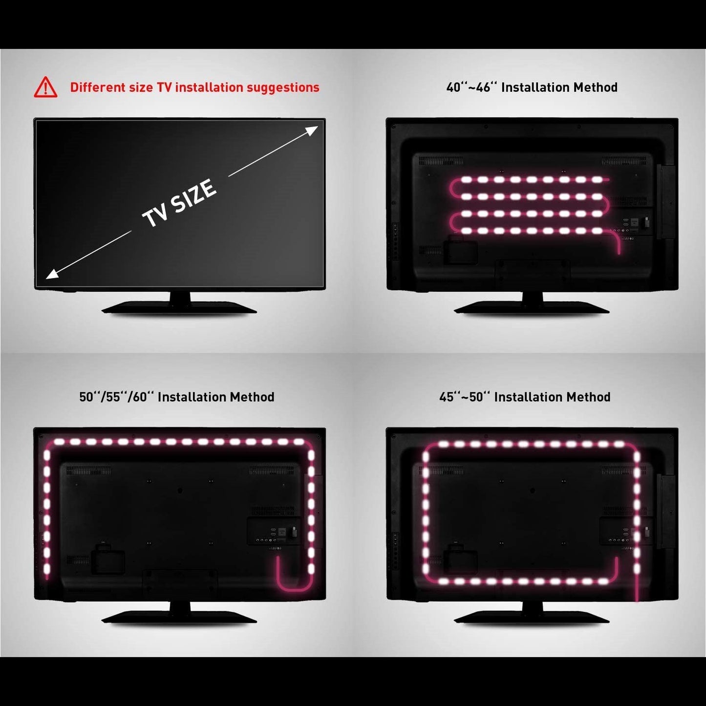 Bluetooth TV LED Strip - USB Powered Backlight System | Smart Glow Connect