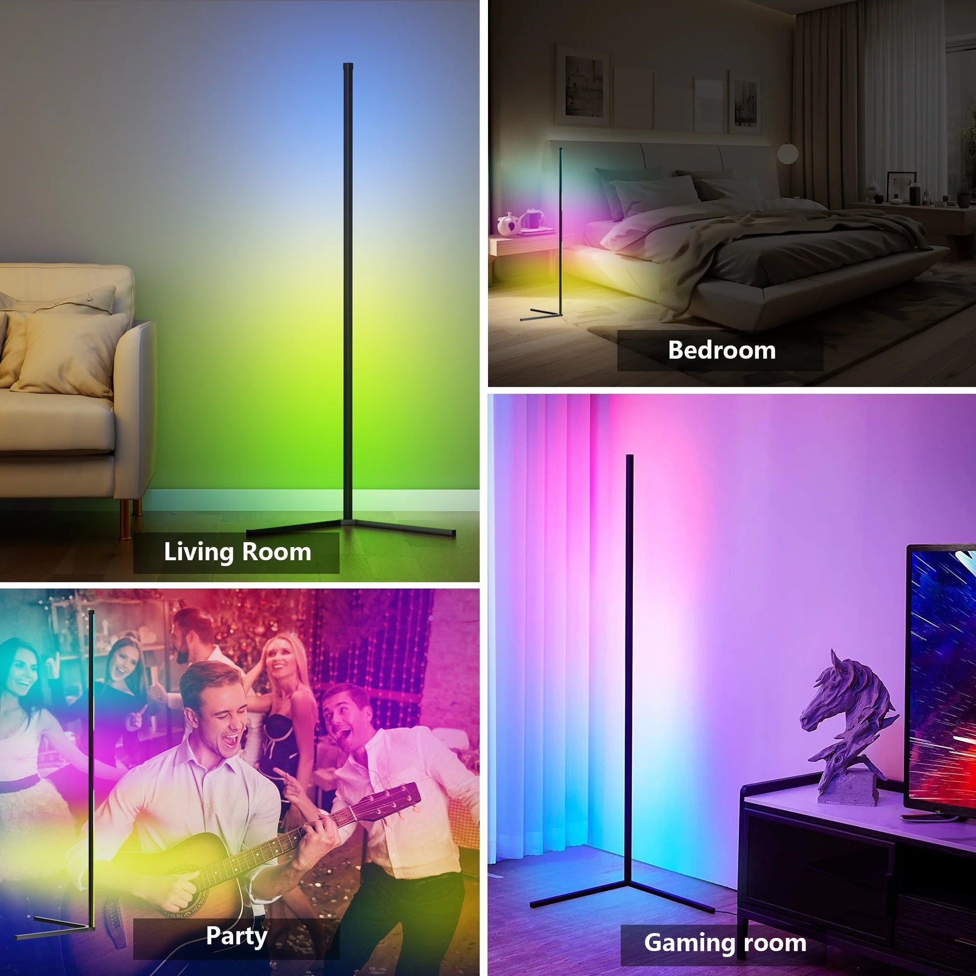  Smart Corner Lamp - RGB LED Floor Light App Control | Smart Glow Connect