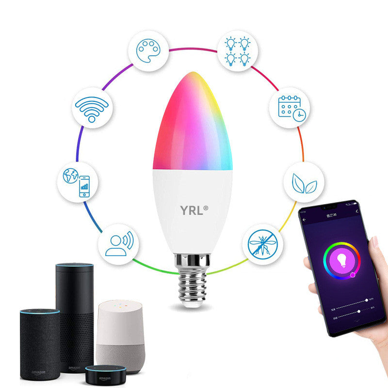  E14 Smart Light - RGB Dimmable WiFi Bulb | Smart Glow Connect