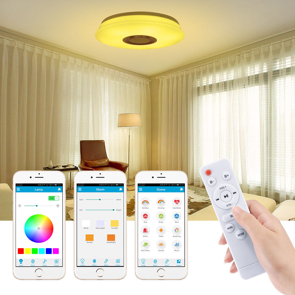 LED Ceiling Light - Smart Music Sync Remote Control | Smart Glow Connect