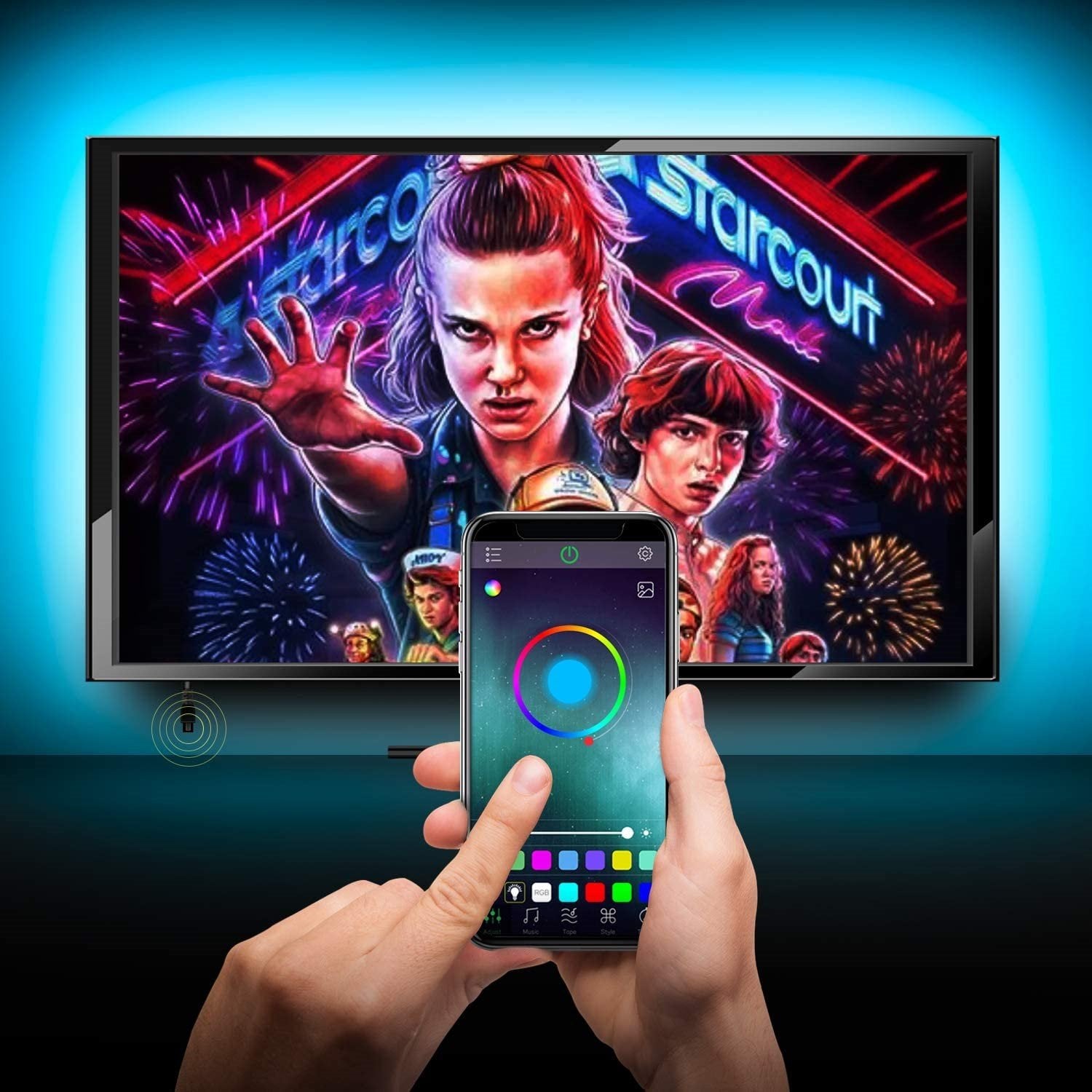 TV LED Strip Lights - USB Powered Ambient Backlight | Smart Glow Connect
