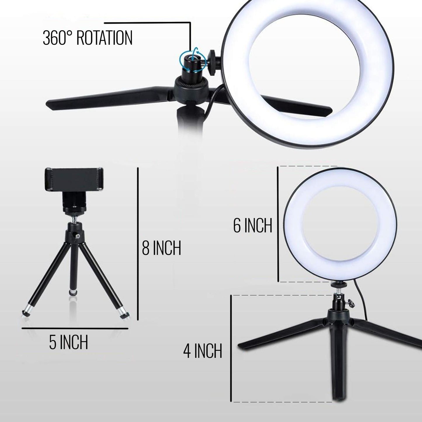 LED Ring Light with Stand - Makeup Photography Video iPhone | Smart Glow Connect