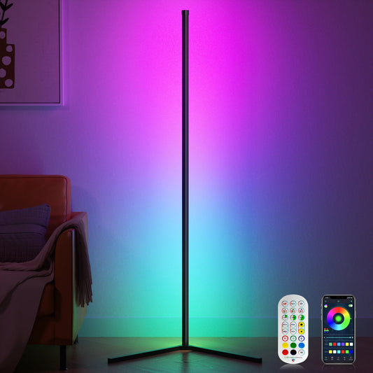 Smart RGB Corner Floor Lamp - App Remote Control Music Sync | Smart Glow Connect