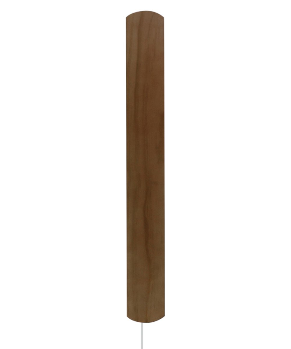 Solid wood plank light corner mounting detail