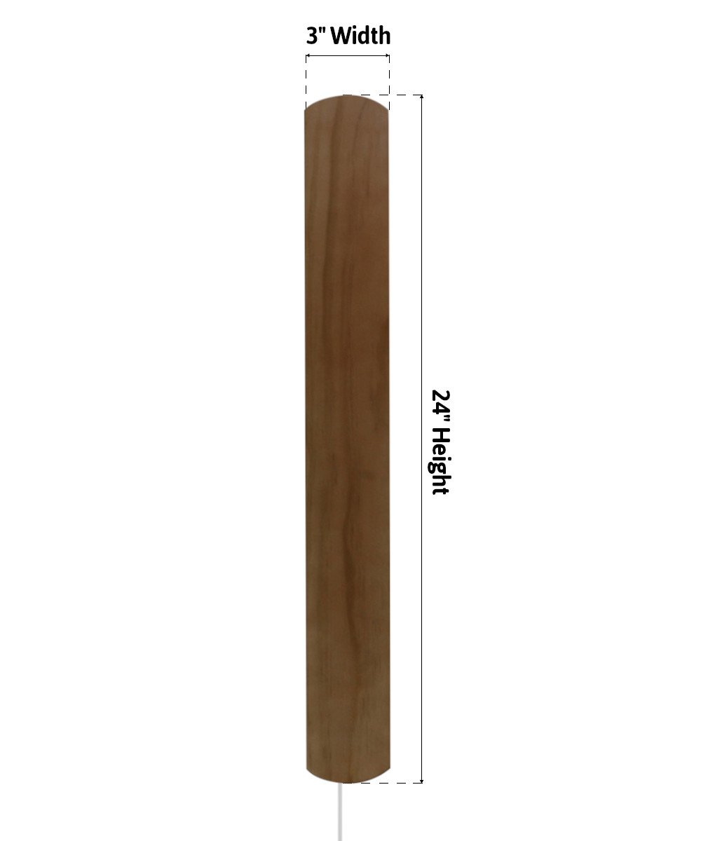 Wall-mounted wooden accent light plug-in installation view