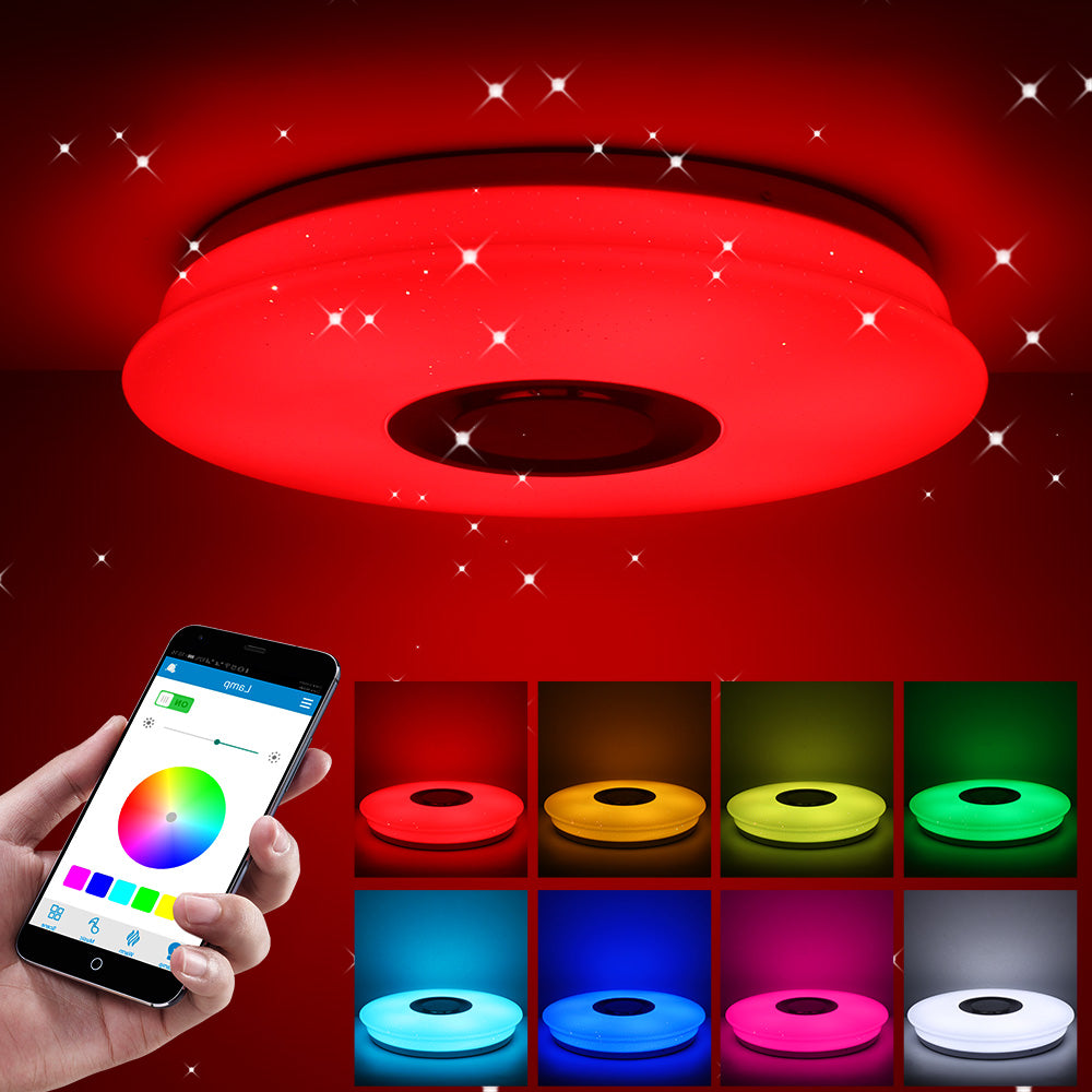 Music Sync Ceiling Light - Smart APP Remote RGB LED | Smart Glow Connect