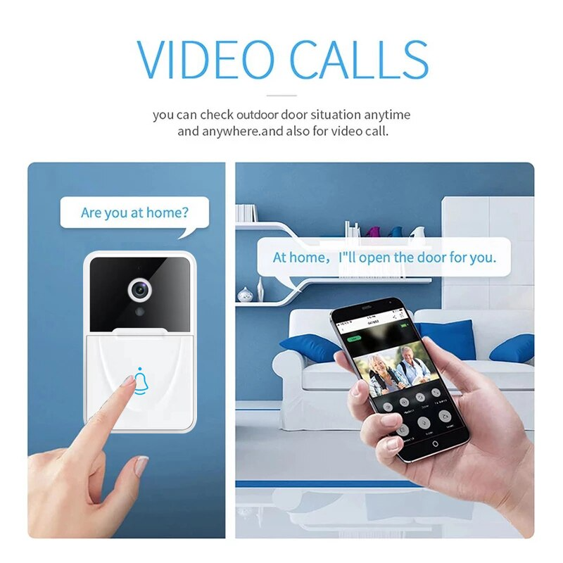 WiFi Smart Doorbell - Wireless Video Intercom with Chime | Smart Glow Connect