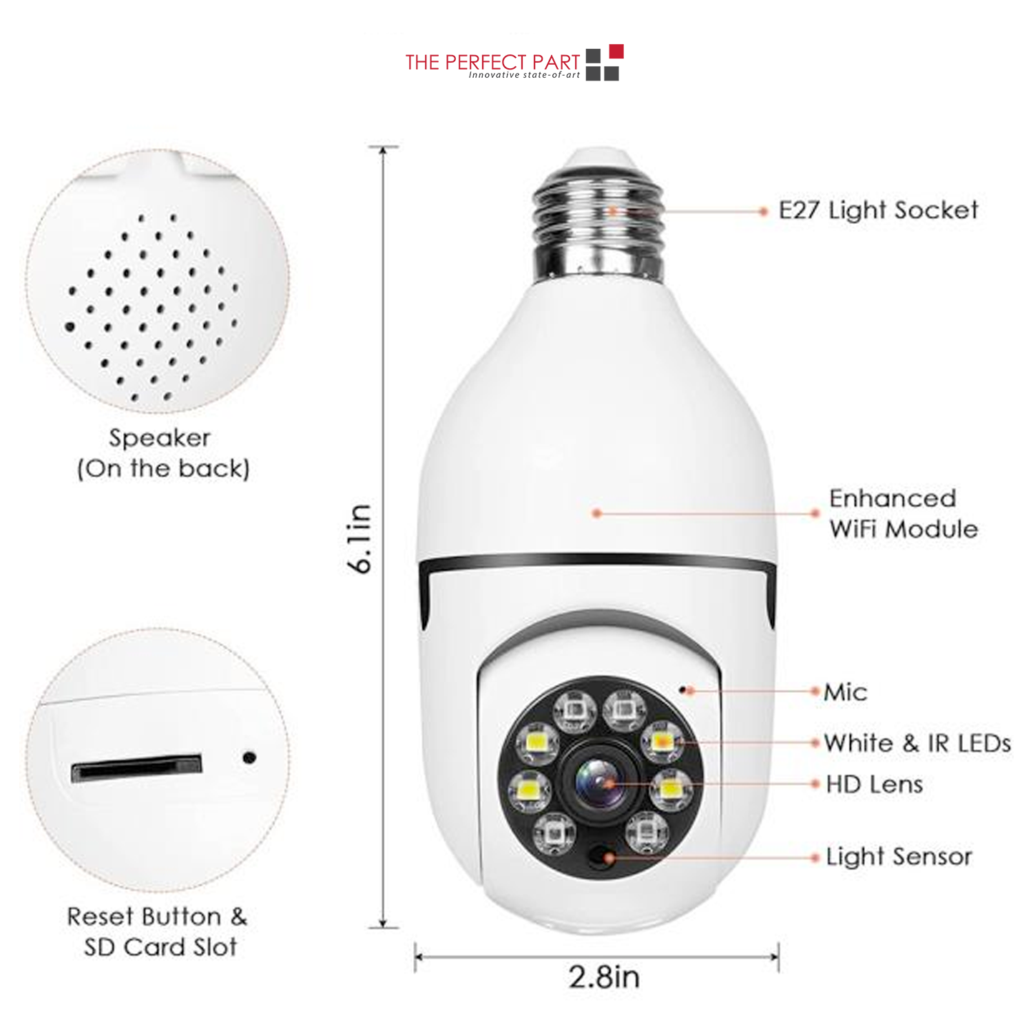 1080P Bulb Camera - 360° WiFi Security Night Vision | Smart Glow Connect