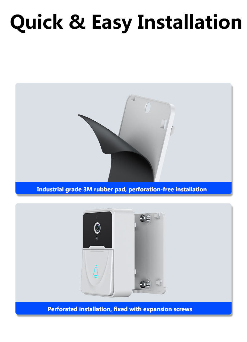 Wireless WiFi Smart Doorbell - Video Intercom Camera with Chime | Smart Glow Connect