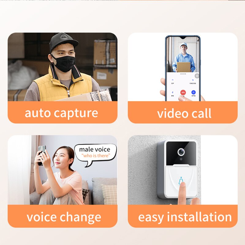 WiFi Doorbell Camera - Wireless Smart Video Intercom | Smart Glow Connect