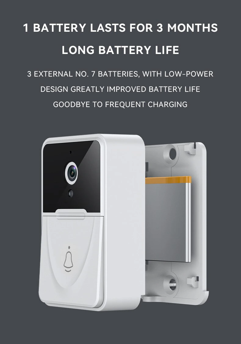 Wireless WiFi Smart Doorbell - Video Intercom Camera with Chime | Smart Glow Connect