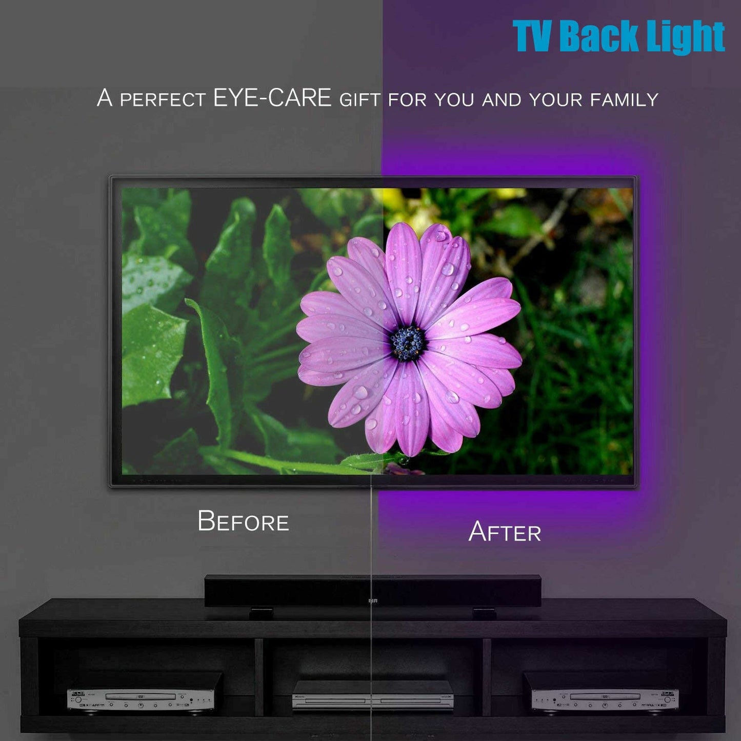 RGB Strip Lights Installed - TV Background Lighting Effect | Smart Glow Connect