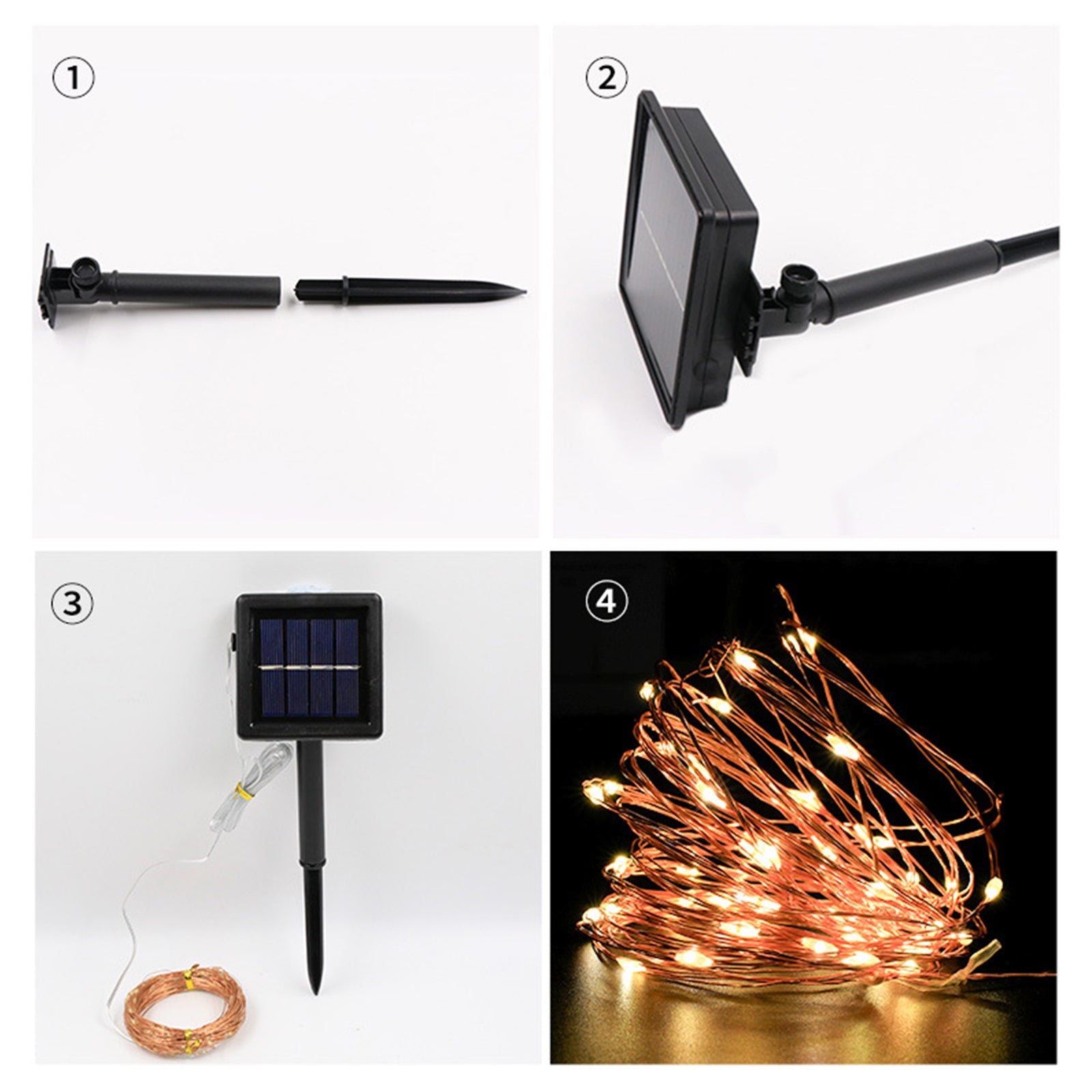 Solar Copper Lights - 22M Outdoor Decorative String | Smart Glow Connect
