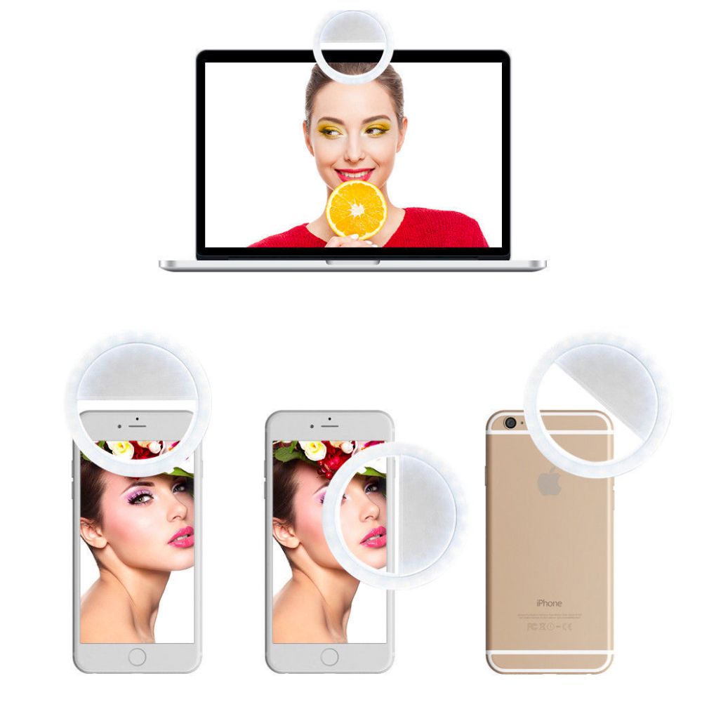  Clip On Selfie Light - Portable LED Ring for Phones | Smart Glow Connect