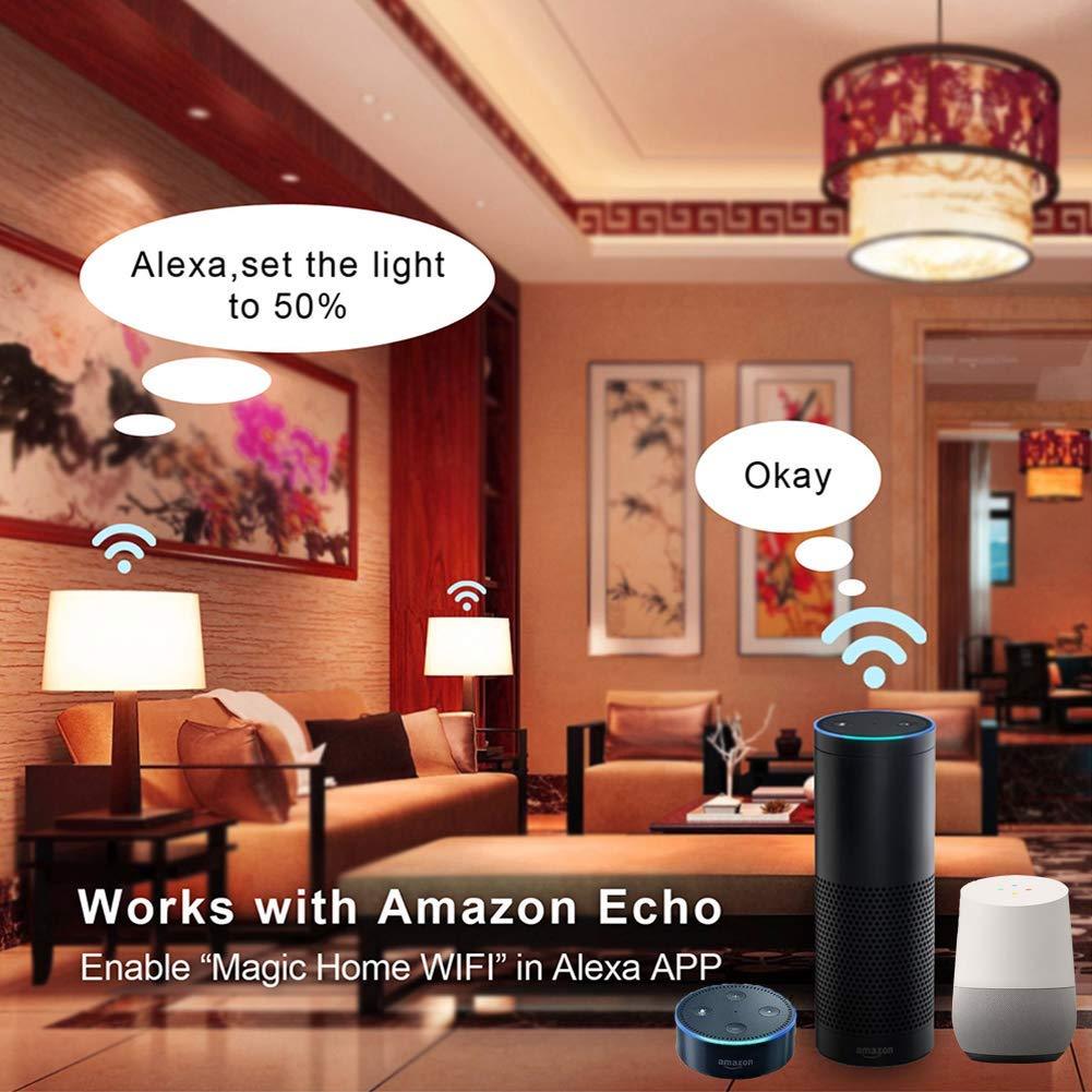 Genie E12 Smart LED - Candelabra Bulb Google Home Alexa | Smart Glow Connect