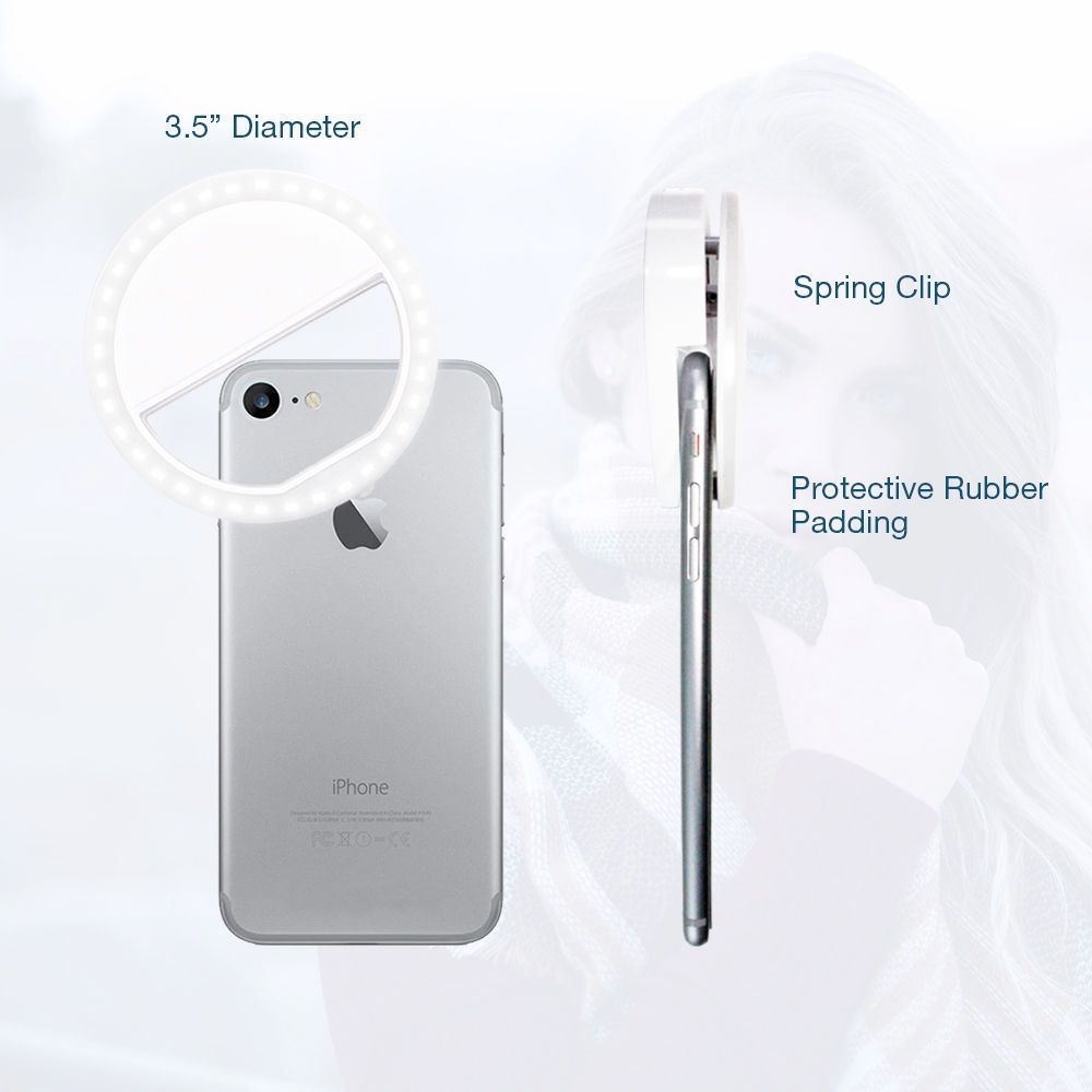 Mobile Ring Light - Clip On LED Selfie Illumination | Smart Glow Connect