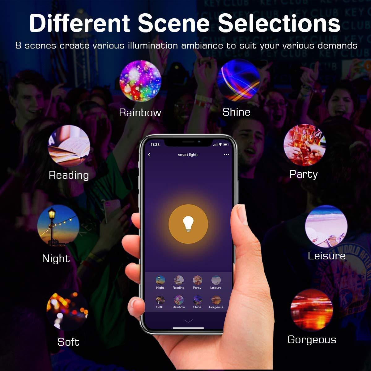 LED Candelabra E12 - Genie Smart Bulb Alexa Google | Smart Glow Connect