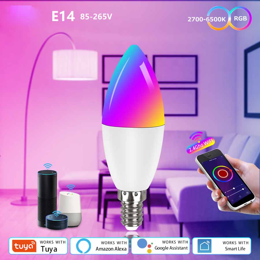  Smart LED Bulb E14 - Dimmable WiFi App Control | Smart Glow Connect