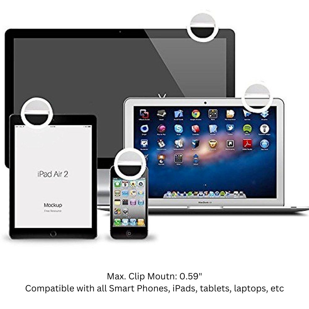  Portable Phone Light - Clip On LED Ring for Selfies | Smart Glow Connect