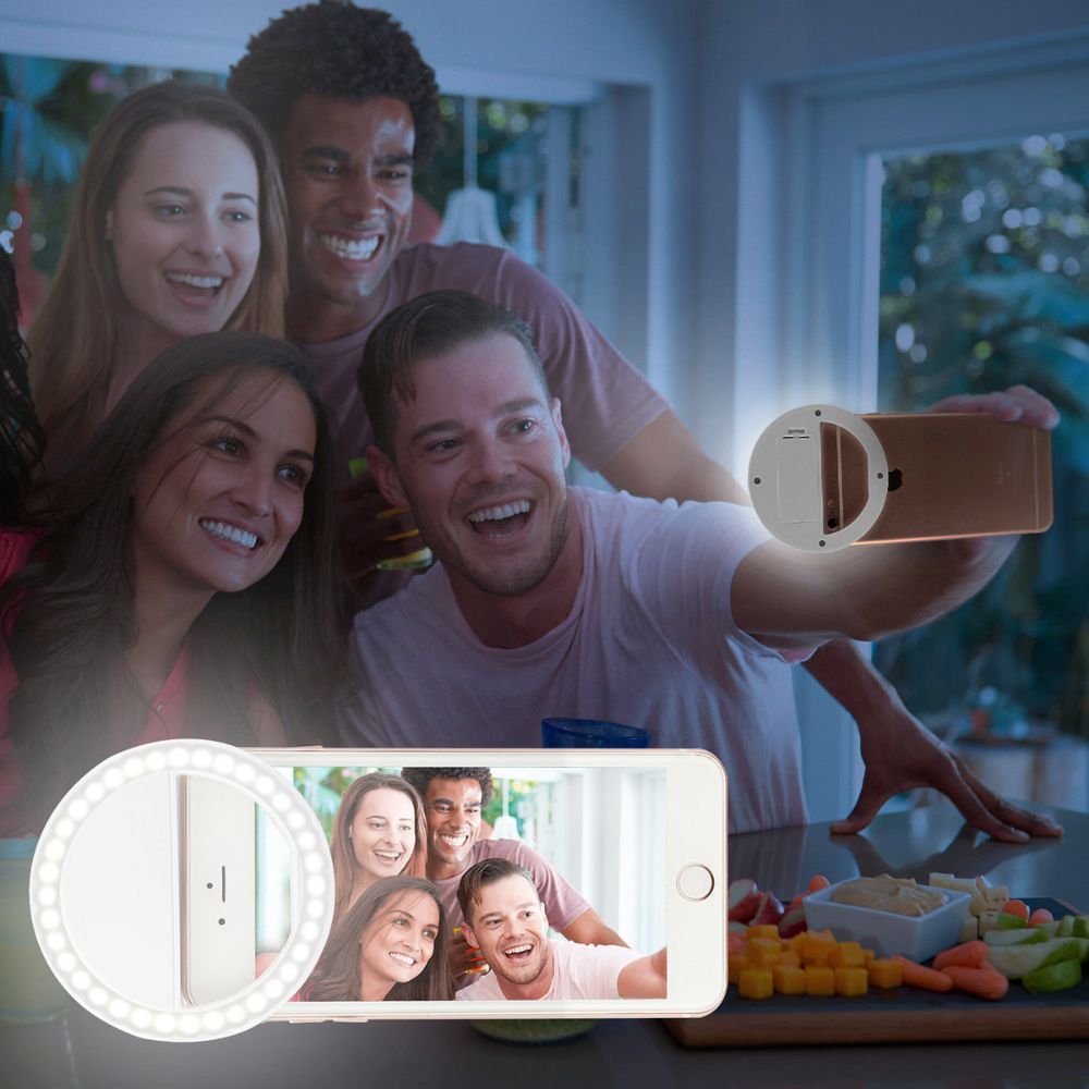 Portable Selfie Ring Light - Clip On LED for Mobile Phone | Smart Glow Connect