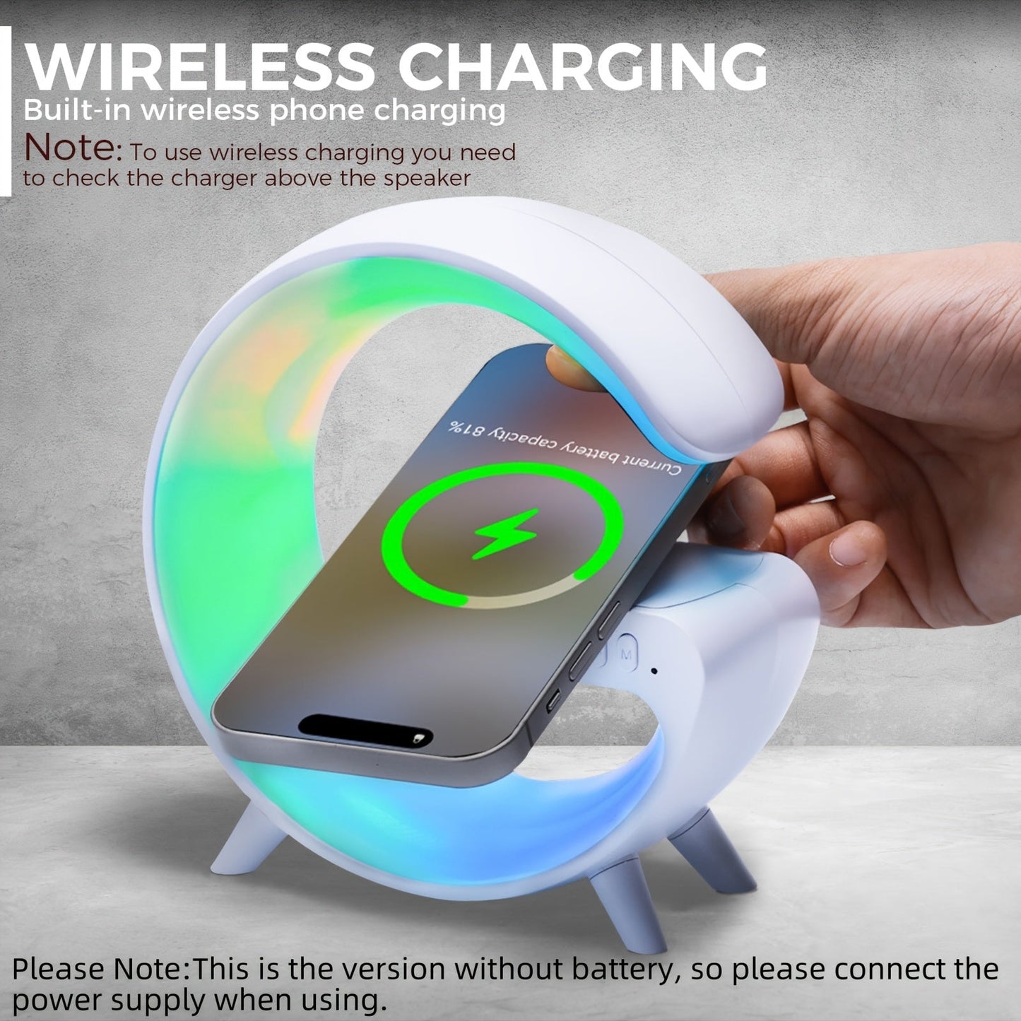 3-in-1 Smart Lamp Close-Up - Touch Sensitive Control Panel | Smart Glow Connect