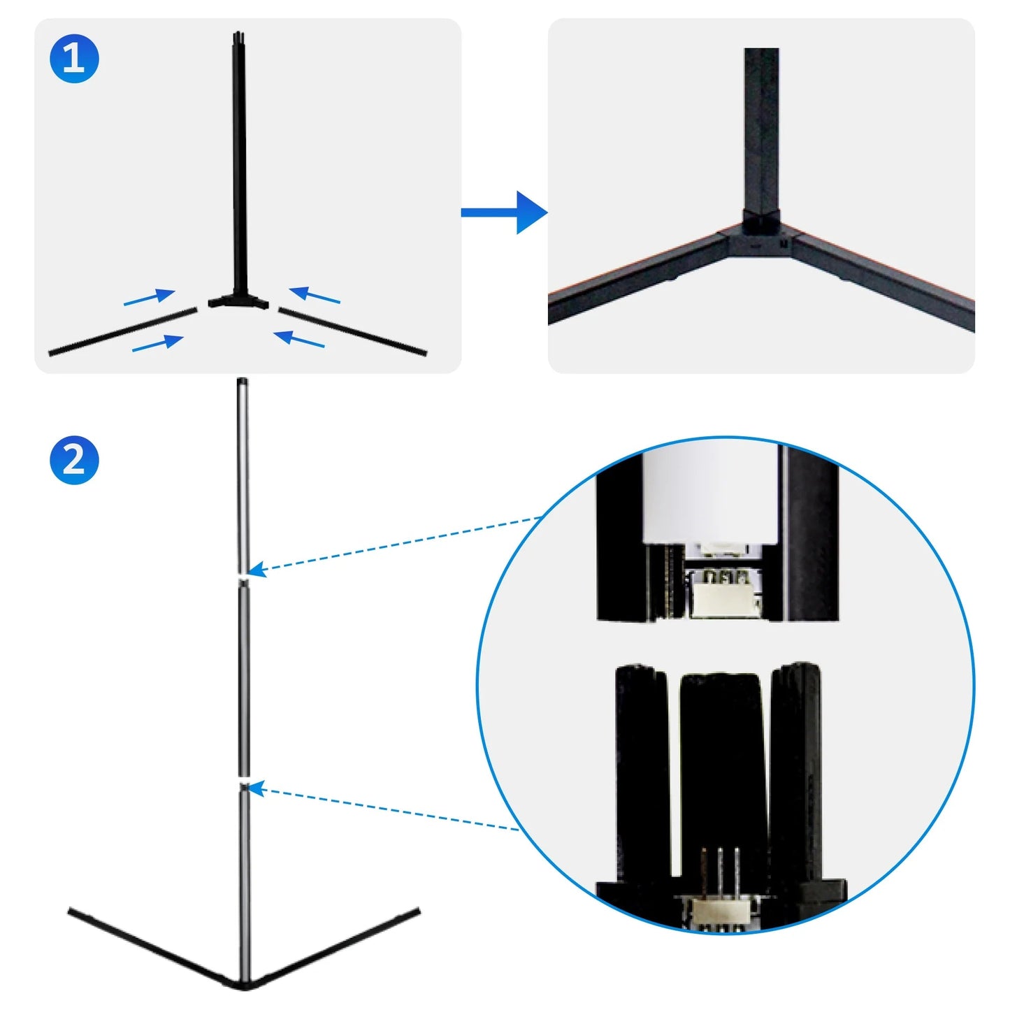 Corner Floor Lamp RGB - Smart Music Sync LED Light | Smart Glow Connect