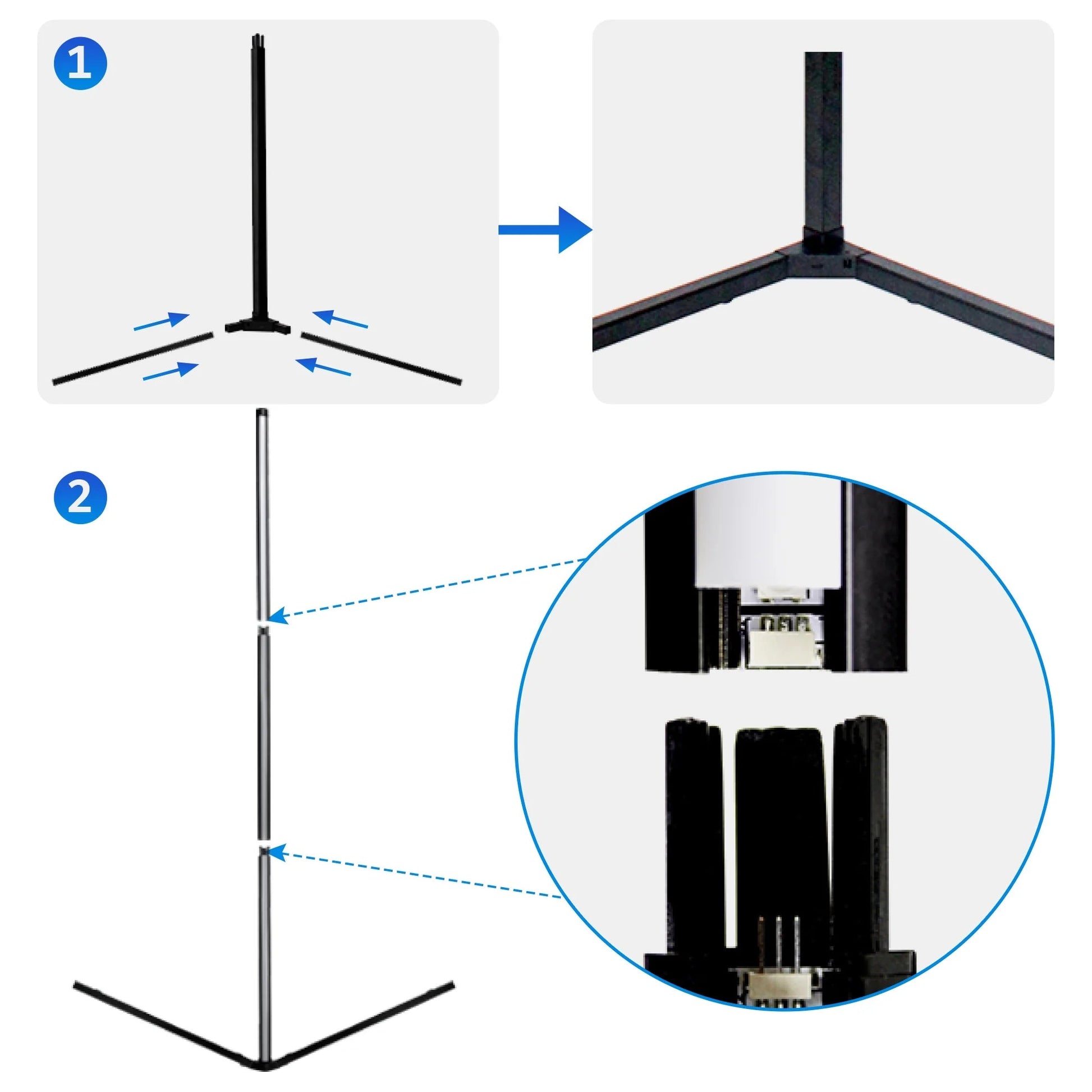 Corner Floor Lamp RGB - Smart Music Sync LED Light | Smart Glow Connect