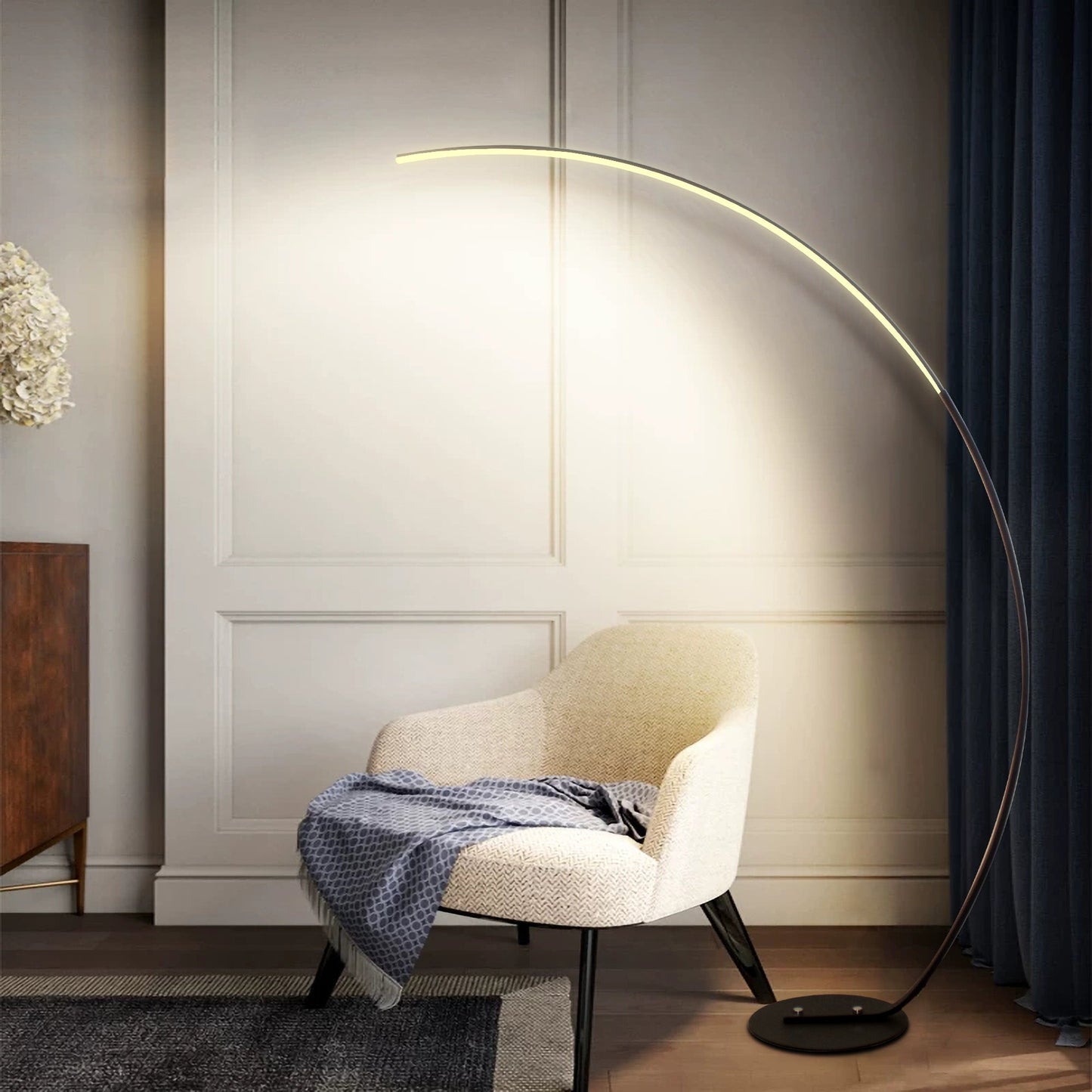 RGBW Floor Lamp - Modern Curve 16M Colors Music Sync | Smart Glow Connect