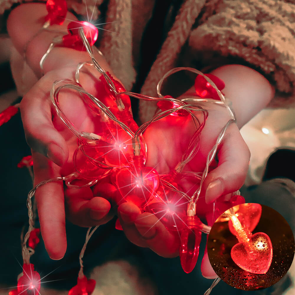 Romantic Heart String Lights - 13FT 40 LED Fairy Lights | Smart Glow Connect