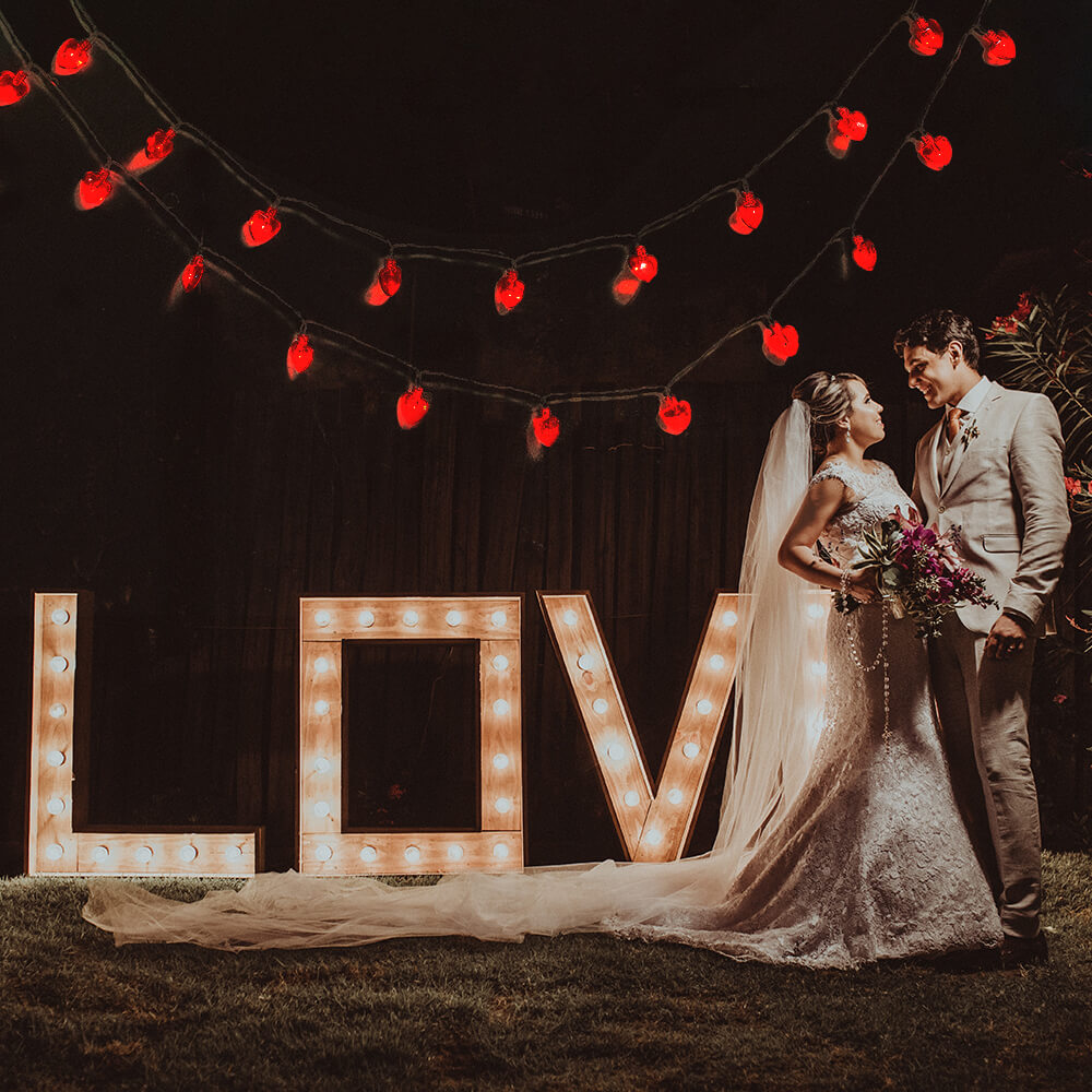 40 LED Heart Lights - 13FT Fairy String Romantic Decor | Smart Glow Connect