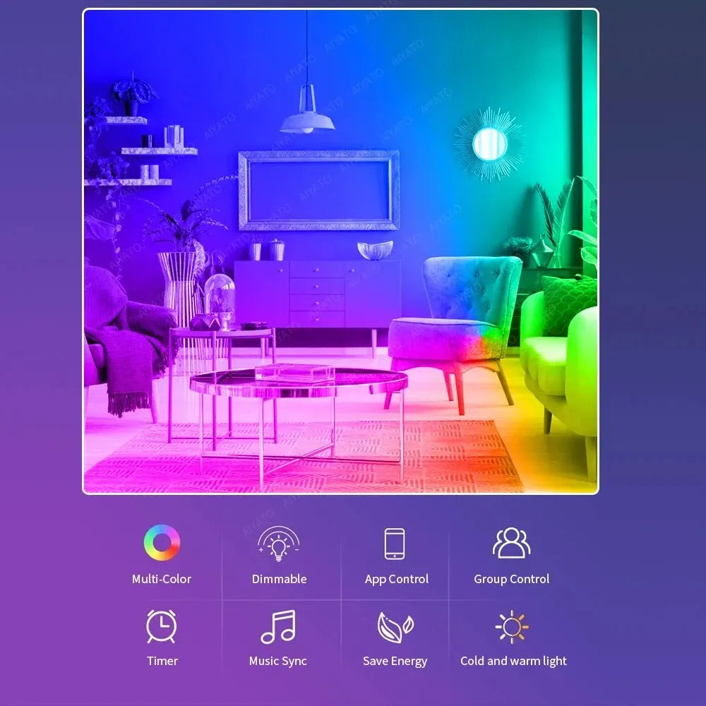 Tuya Smart Bulb 15W - App Control Color Changing LED | Smart Glow Connect