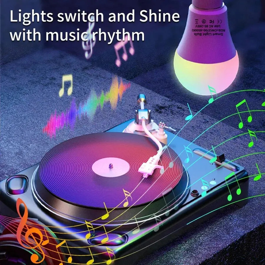 E27 Smart LED Bulb - WiFi RGB Dimmable Light 15W | Smart Glow Connect