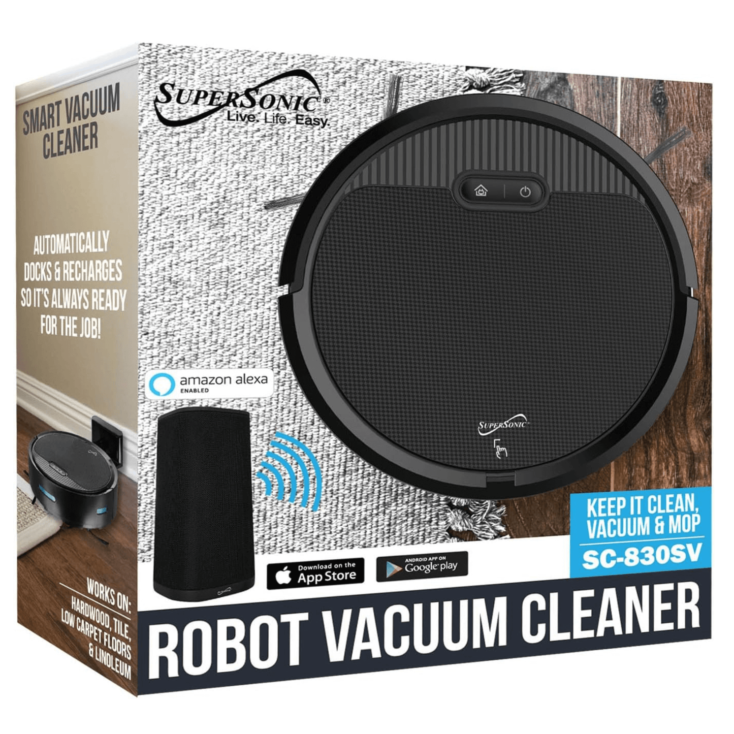 Smart Vacuum Robot - Gyroscope Auto Sweep Cleaner | Smart Glow Connect