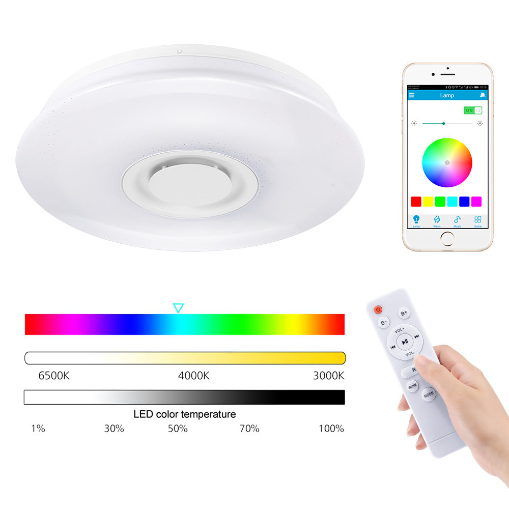  Smart Music LED Ceiling Light - APP Remote Control RGB | Smart Glow Connectt
