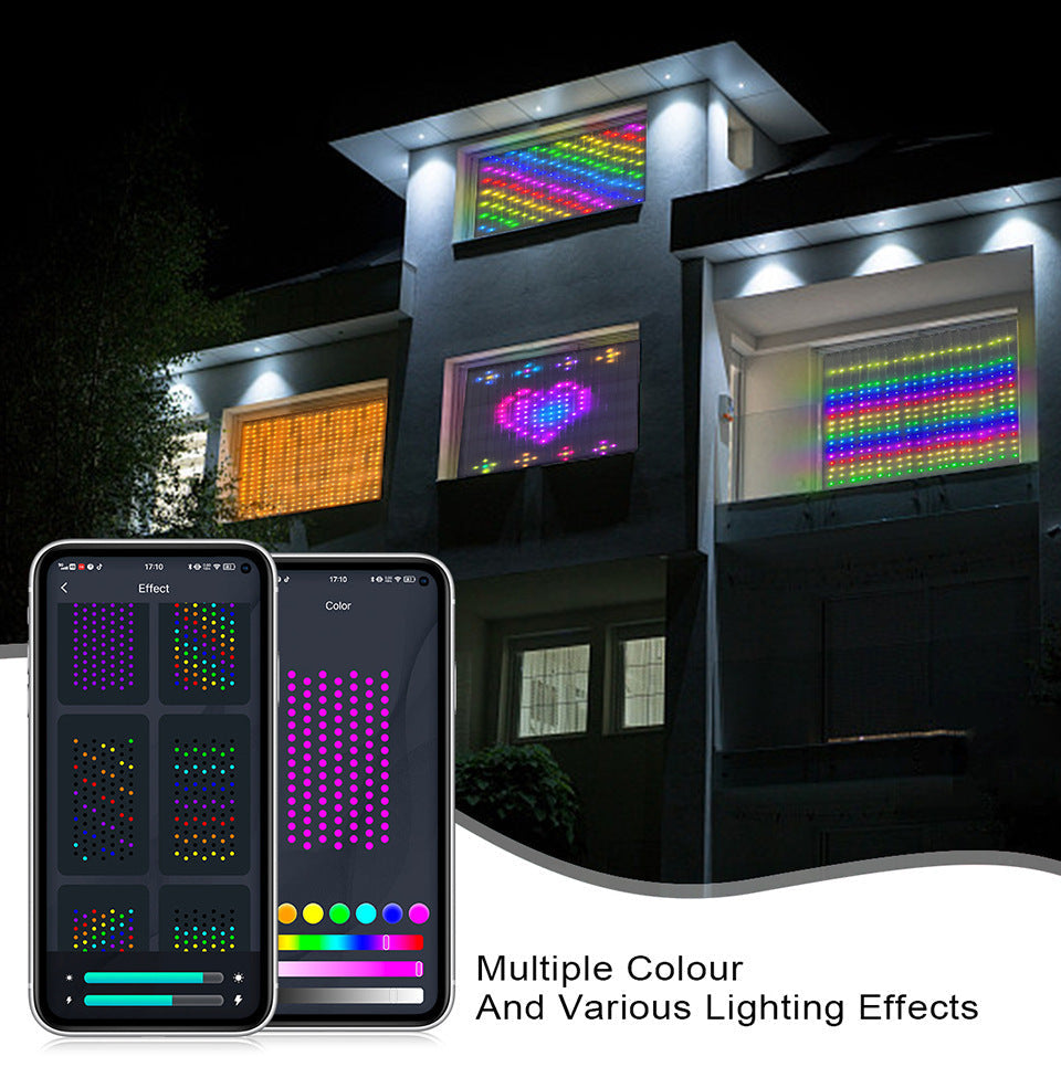  Smart Christmas Lights - RGB LED Curtain Bluetooth APP | Smart Glow Connect