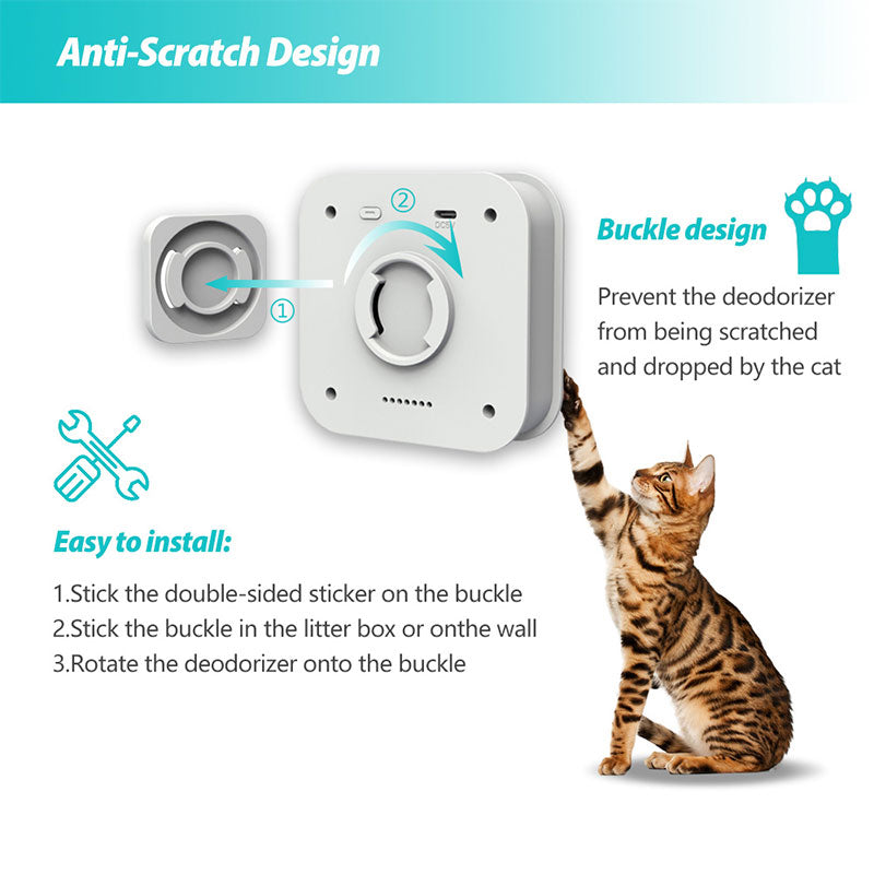  Pet Odor Eliminator in Use - Automatic Litter Box Freshener | Smart Glow Connect