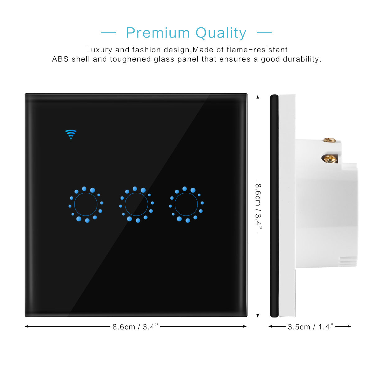 86 Type Touch Switch - Smart WiFi EU Alexa Compatible | Smart Glow Connect