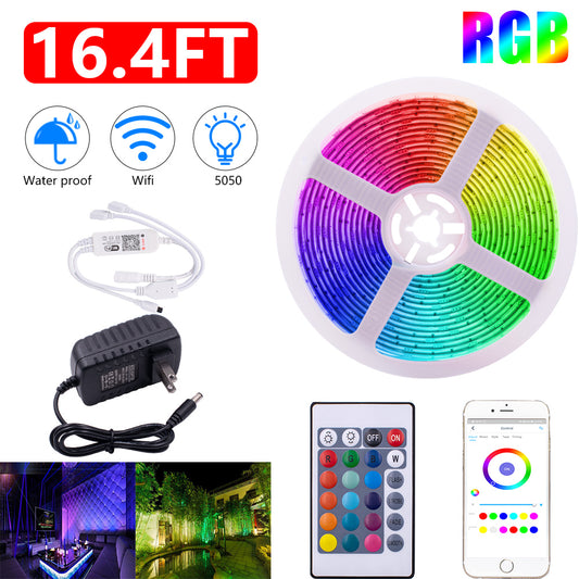 5050 RGB WiFi LED Strip - 10M Remote Control 300 Lights | Smart Glow Connect