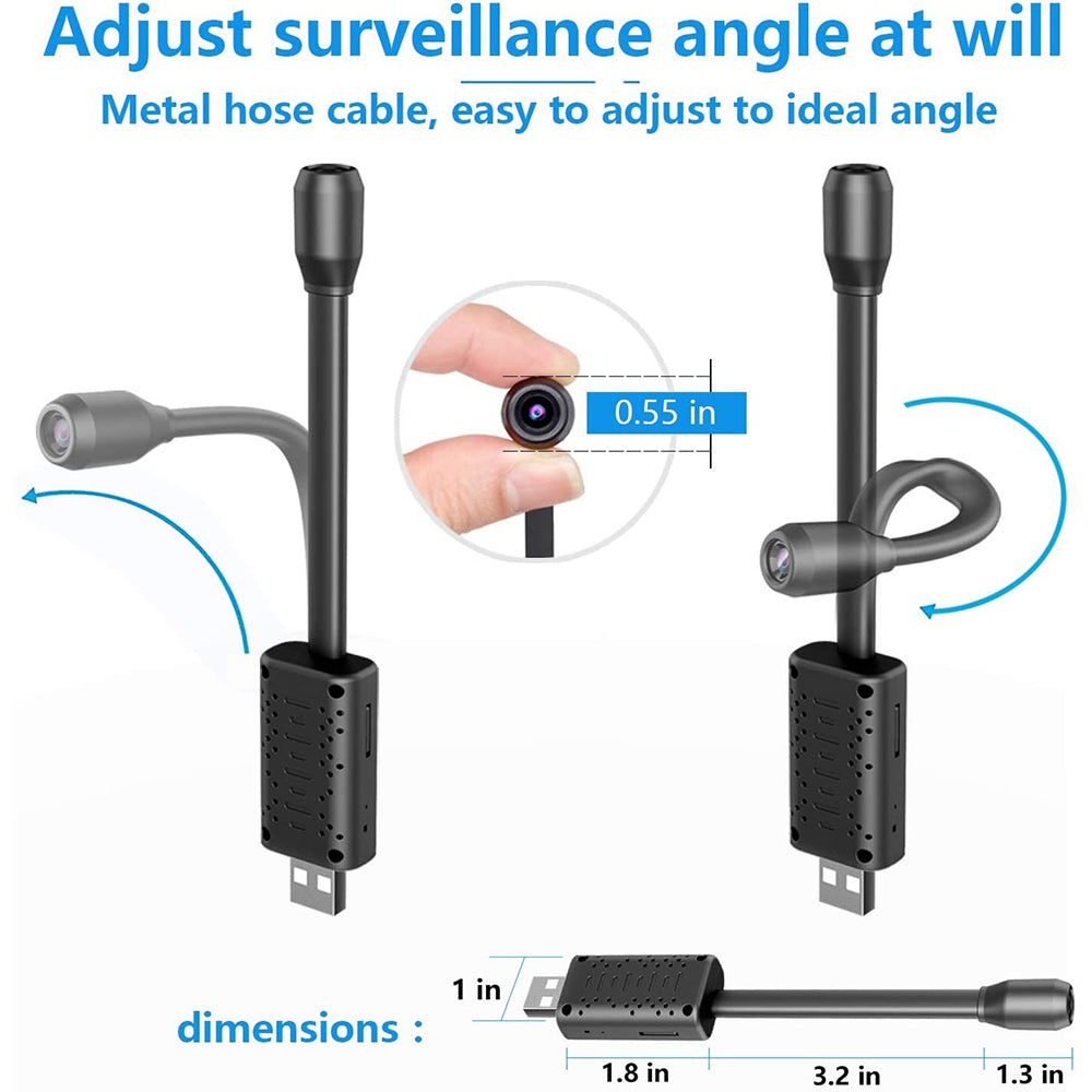 WiFi Security Camera - 1080P Mini USB Motion Detection | Smart Glow Connect