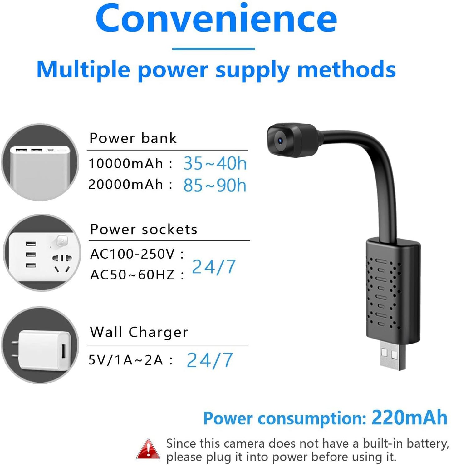 WiFi USB Camera 1080P - HD Night Vision Motion Detection | Smart Glow Connect