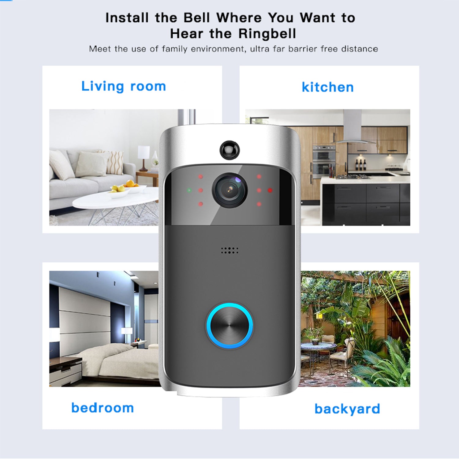  Remote Monitoring Doorbell - 720P HD WiFi Smart Camera | Smart Glow Connect