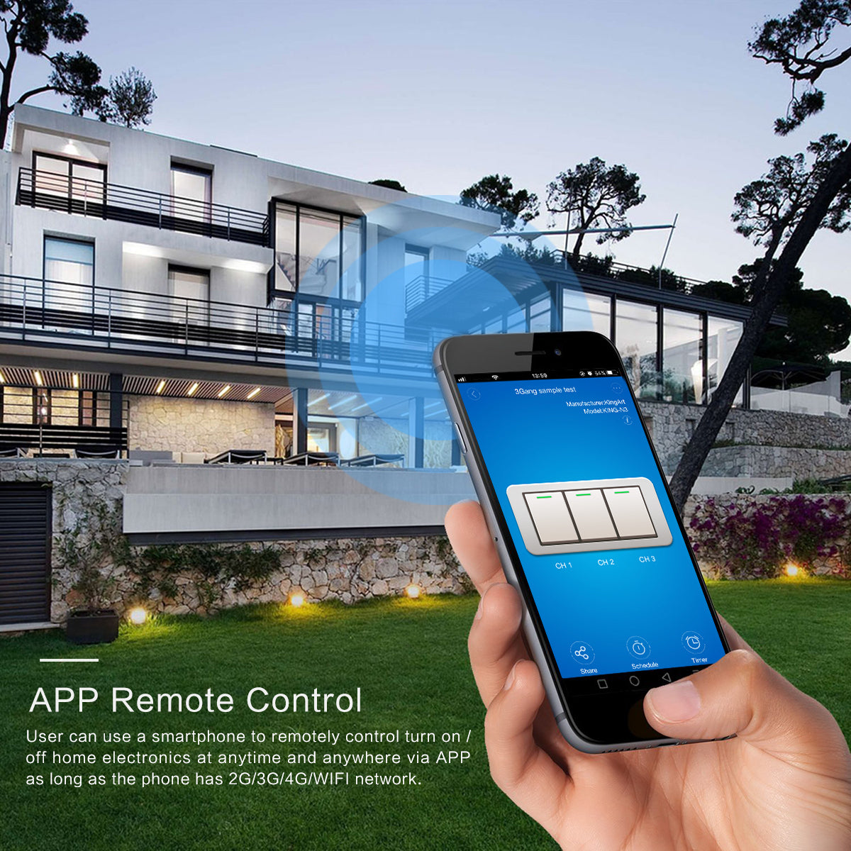 86 EU Touch Switch - Smart WiFi Alexa Compatible Control | Smart Glow Connect