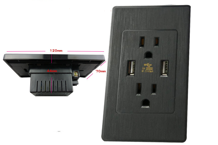 Dual USB Wall Socket - Smart House WiFi US Plug White | Smart Glow Connect