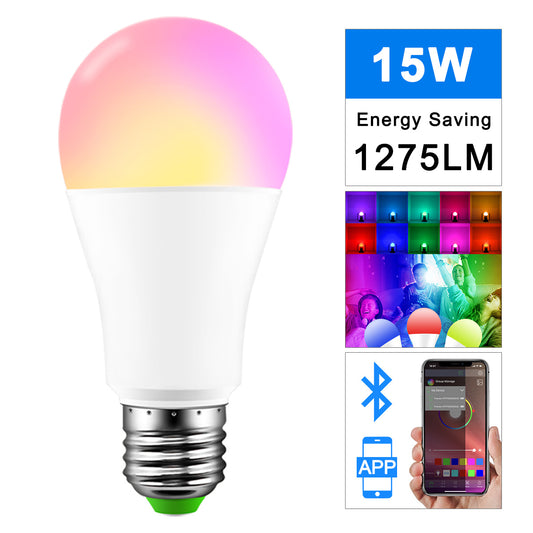 Smart light bulb with color-changing feature, energy saving, and Bluetooth connectivity. RGBW Bluetooth Smart LED Light - Cool White Color Control | Smart Glow Connect