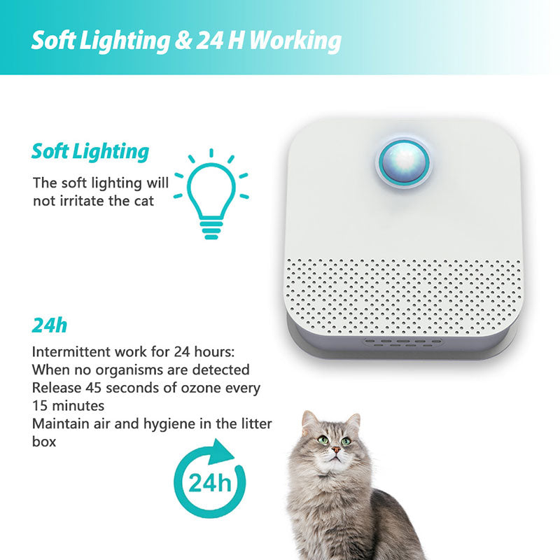 Pet Odor Eliminator - Smart Sensor Litter Box Deodorizer | Smart Glow Connect