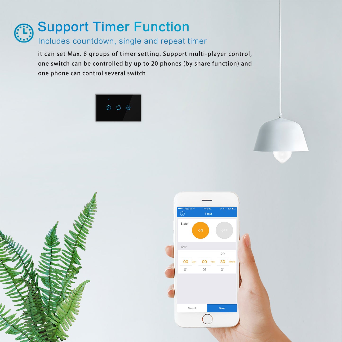 Smart WiFi Switch - Alexa Compatible Voice Control Light Switch | Smart Glow Connect