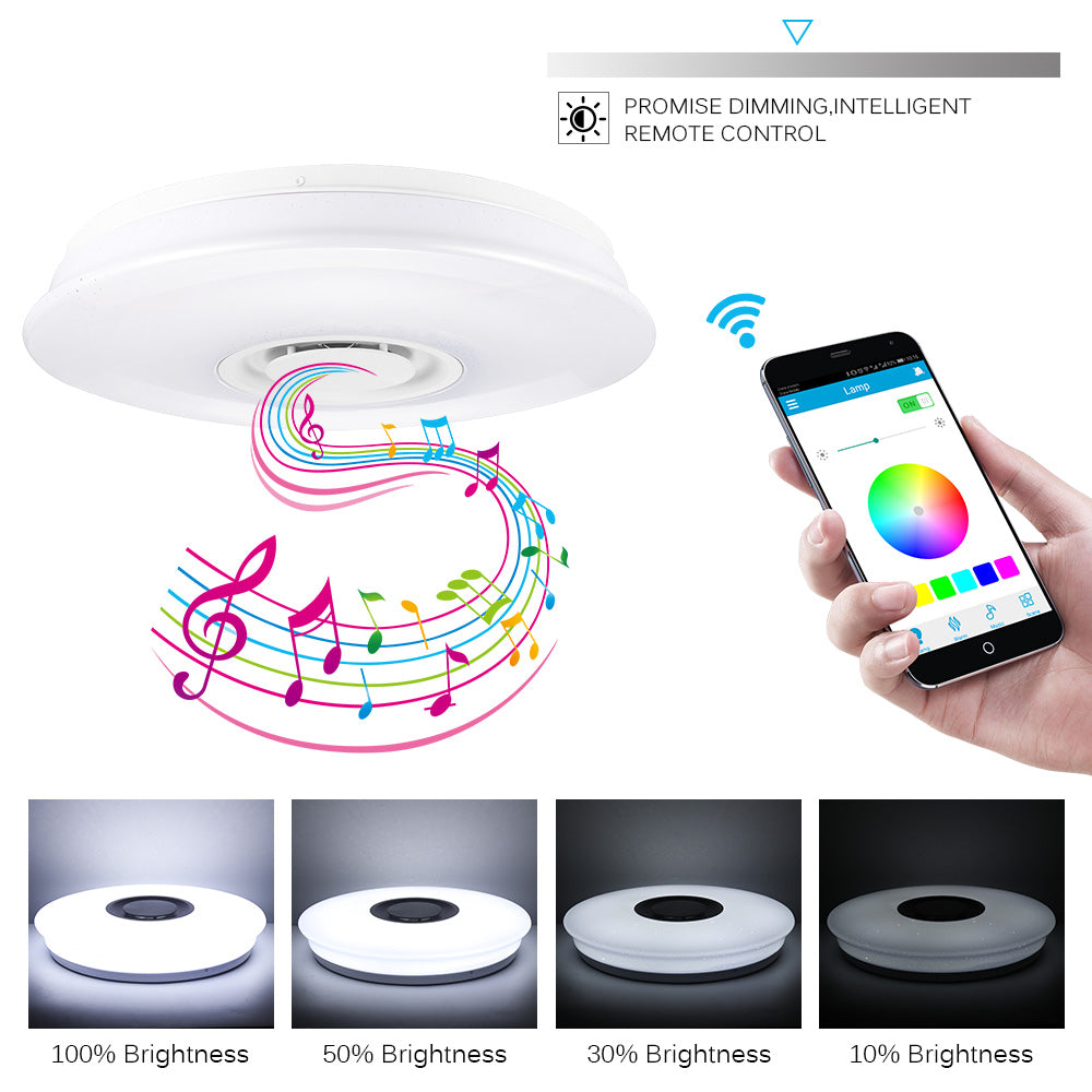 RGB Ceiling Light - Smart Music Sync LED Fixture | Smart Glow Connect