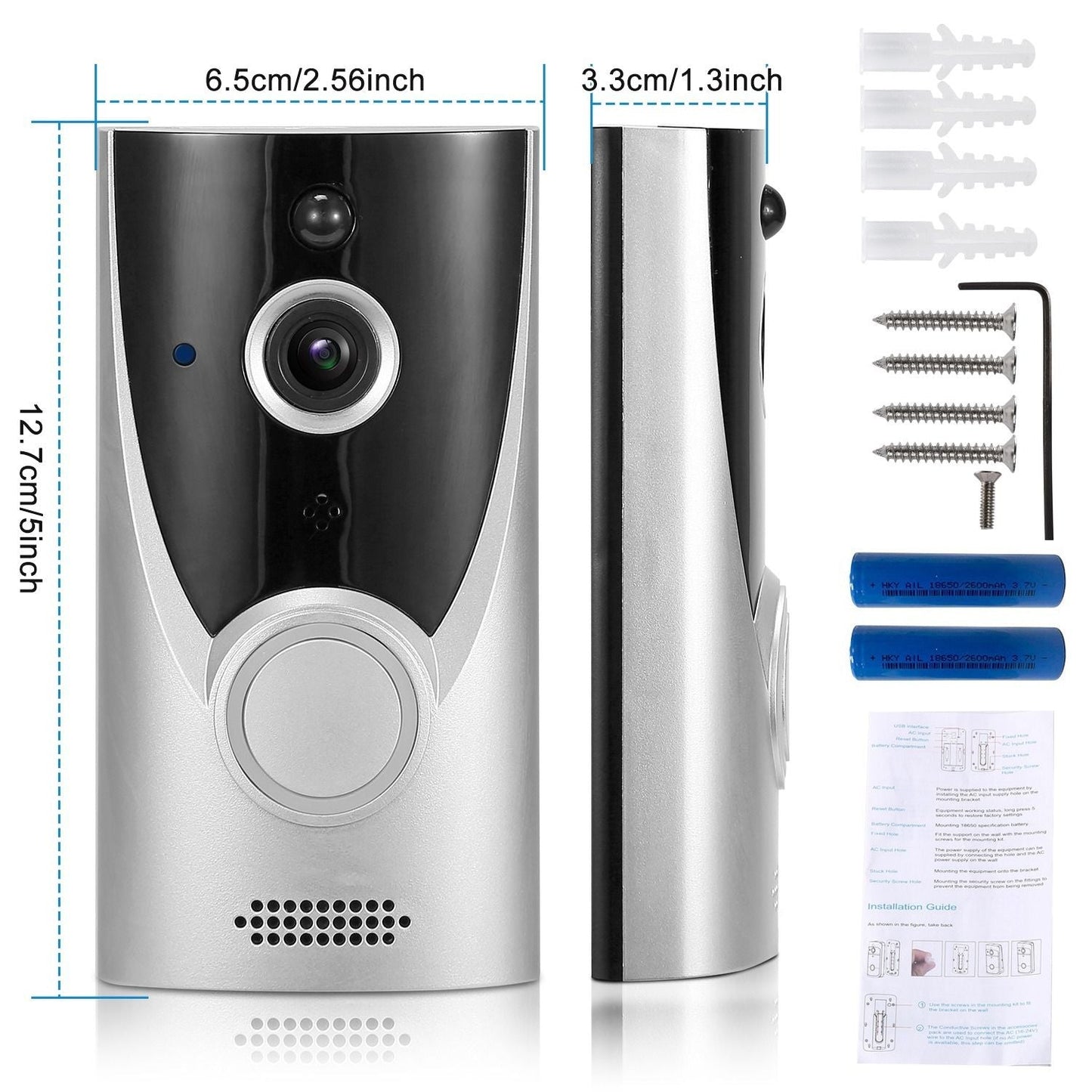WiFi Video Doorbell - 720P HD Wireless Security Camera | Smart Glow Connect