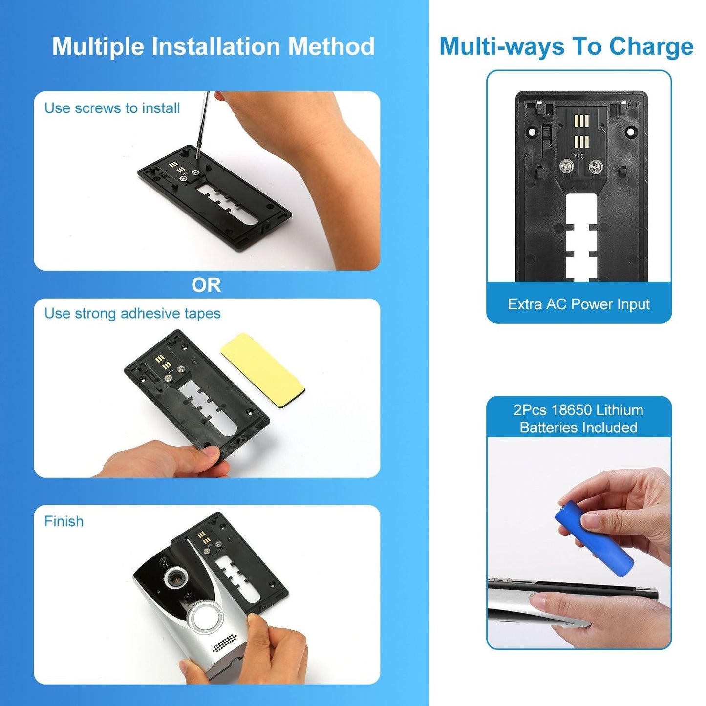 720P Wireless Doorbell - WiFi HD Video Security Camera | Smart Glow Connect