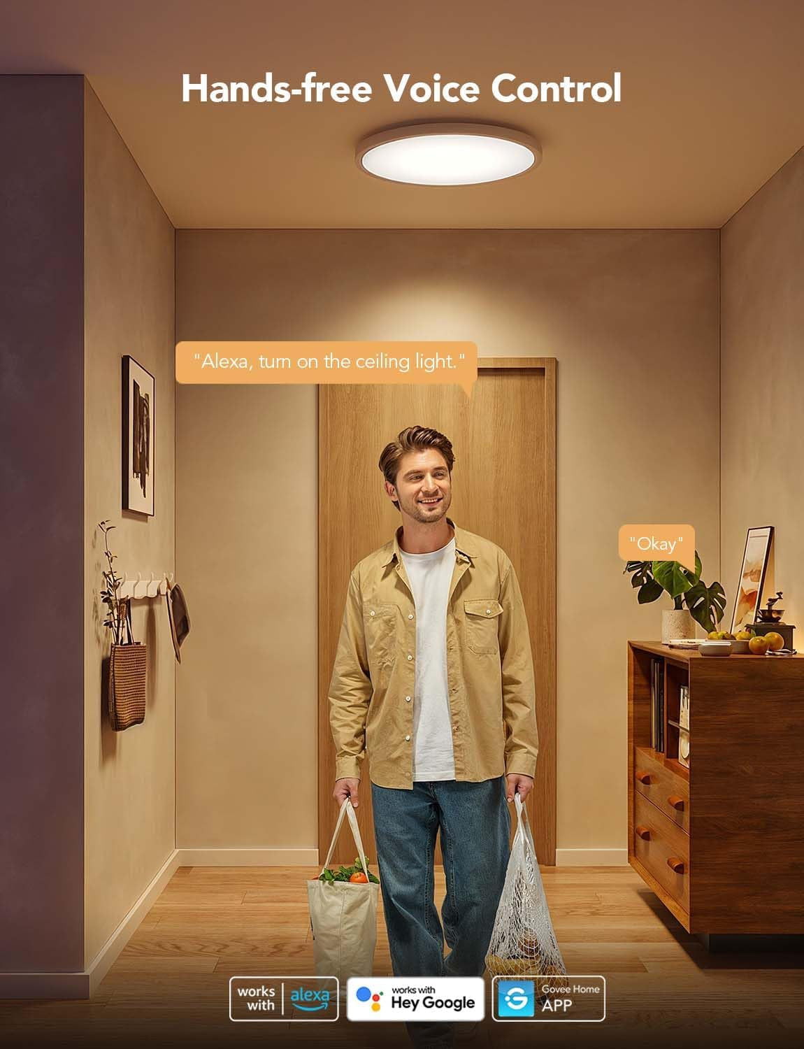 RGBIC Smart Ceiling - 2400LM Music Reactive LED Light | Smart Glow Connect